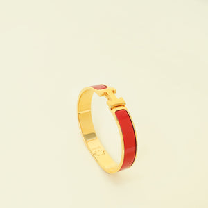 Hermes Red Clic H Bracelet
