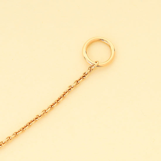 Hermes 18K Pink Gold Diamond Vertige Coeur Bracelet