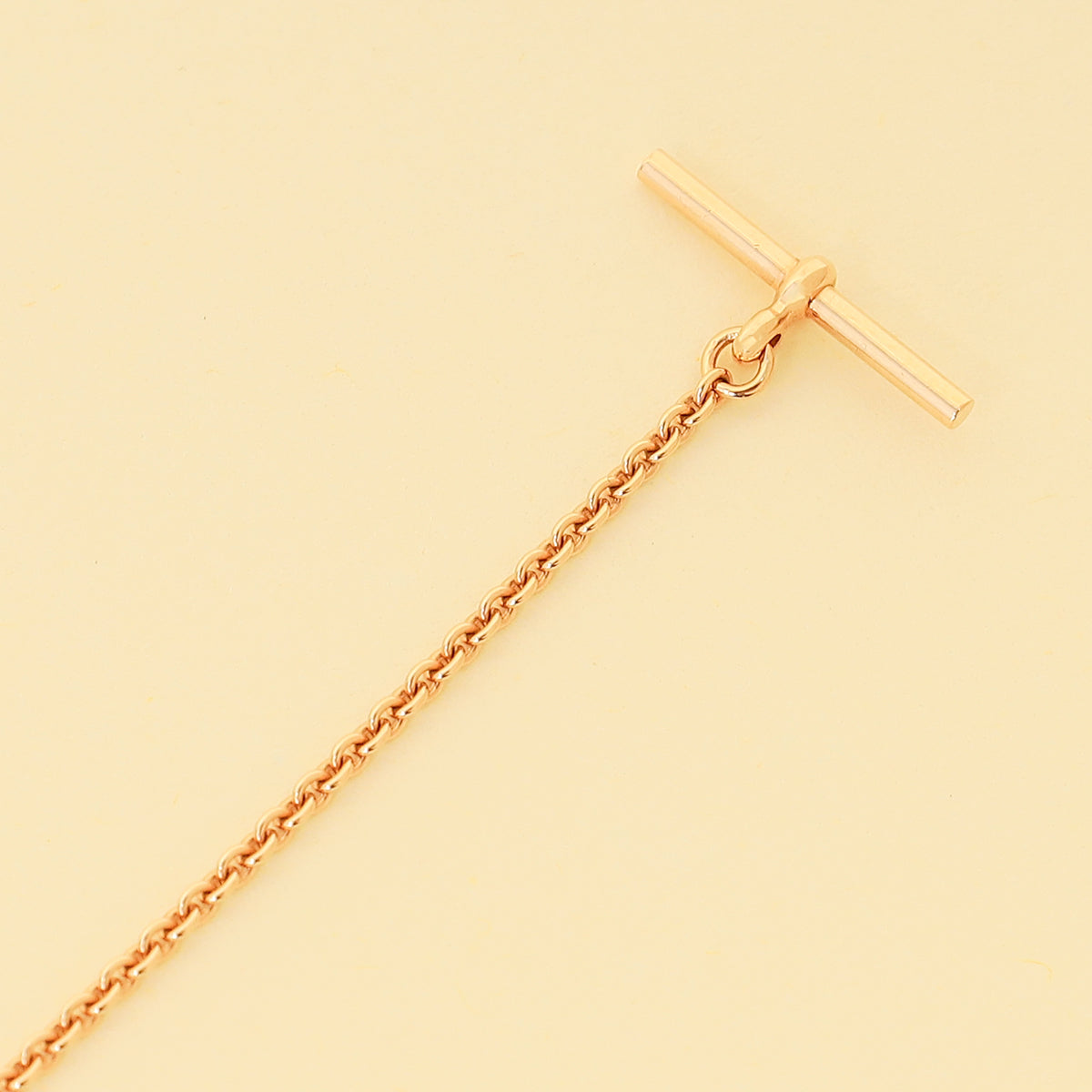 Hermes 18K Pink Gold Diamond Vertige Coeur Bracelet