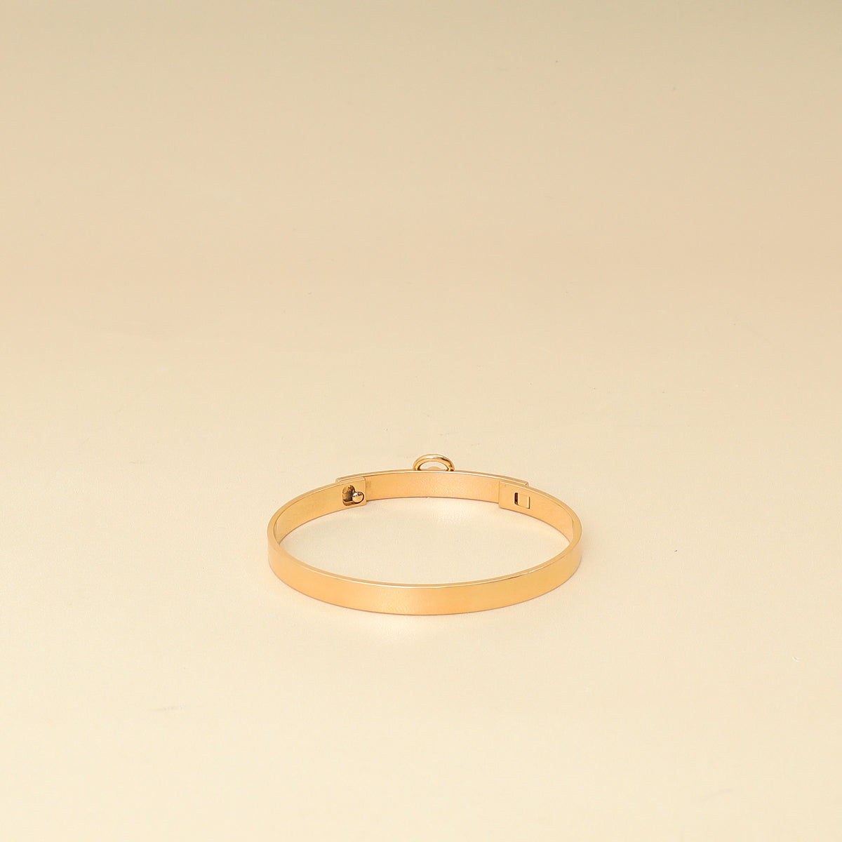 Hermes 18K Rose Gold Collier de Chien w/Diamond Small Model Bracelet 16-Hermes-THE CLOSET