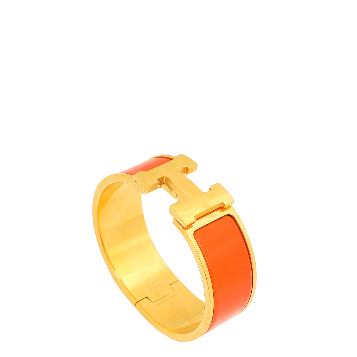 Hermes Orange Clic Clac H Bracelet-Hermes-THE CLOSET