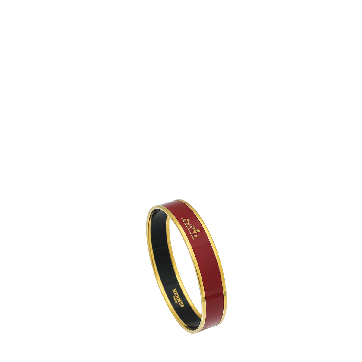 Hermes Red Caleche Bangle-Hermes-THE CLOSET