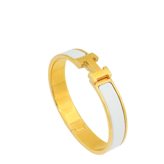 Hermes Blanc Clic H GM Bracelet