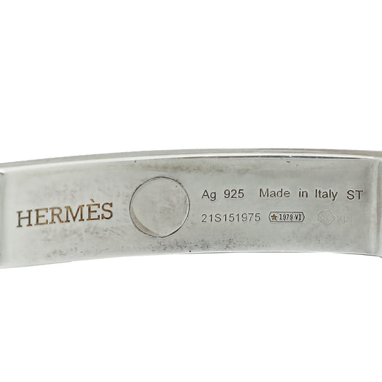 Hermes Silver Kelly Gourmette Very Small Model Bracelet