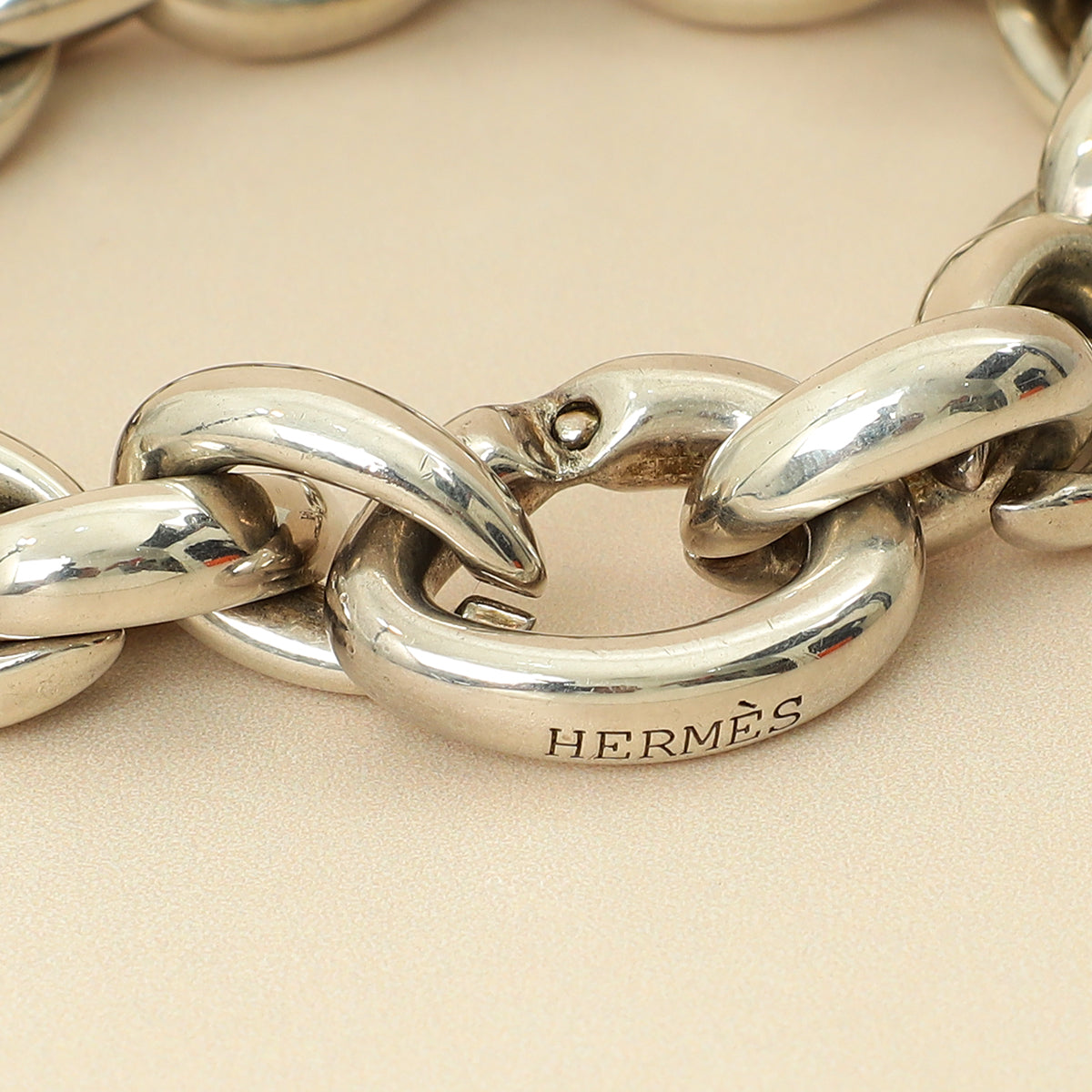 Hermes Silver Heavy Chain Links Bracelet-Hermes-THE CLOSET