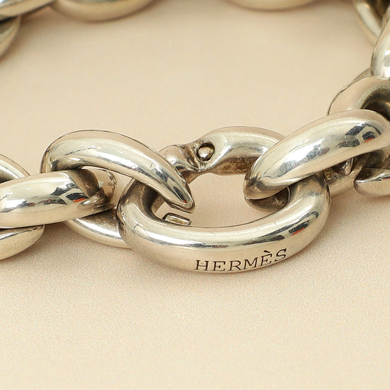 Hermes Silver Heavy Chain Links Bracelet-Hermes-THE CLOSET