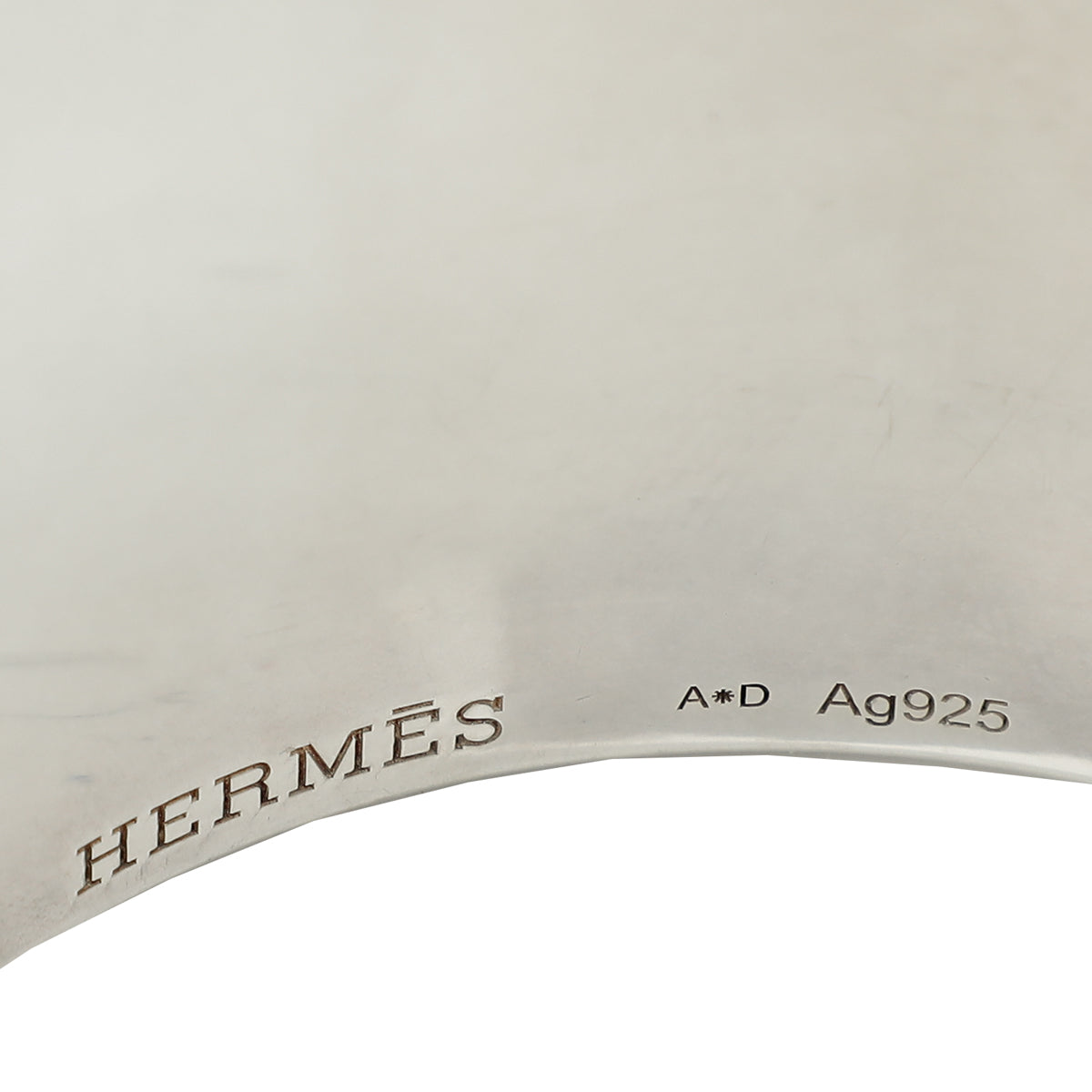 Hermes Sterling Silver Wide Medor Cuff Bracelet 17