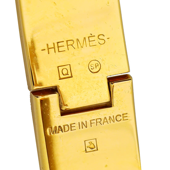 Hermes Rose Dragee Clic H Bracelet