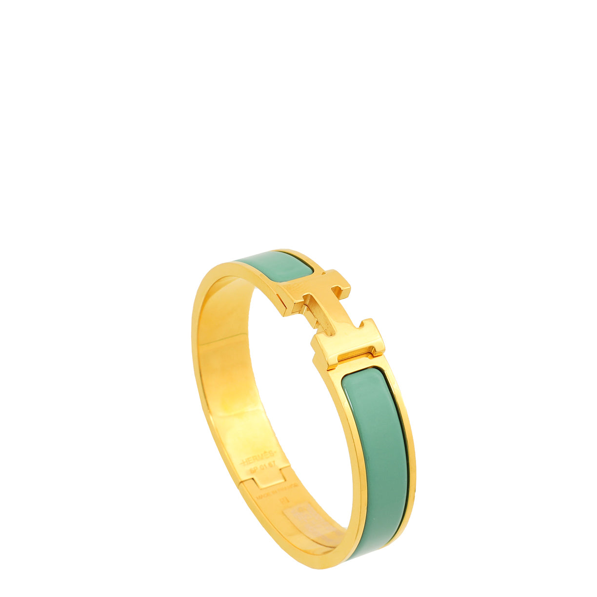 Hermes Vert Moderne Clic H Bracelet