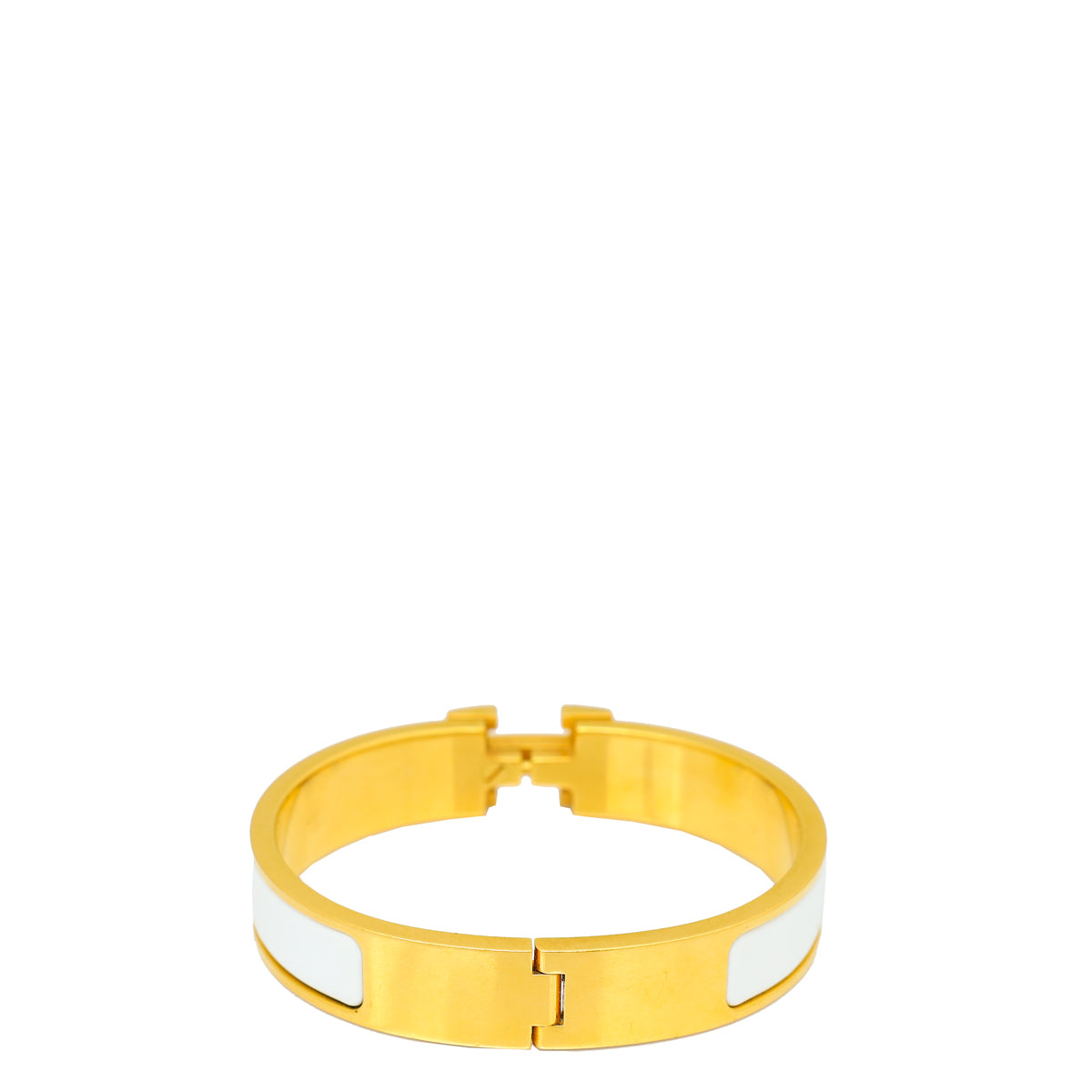 Hermes White Clic H Bracelet-Hermes-THE CLOSET