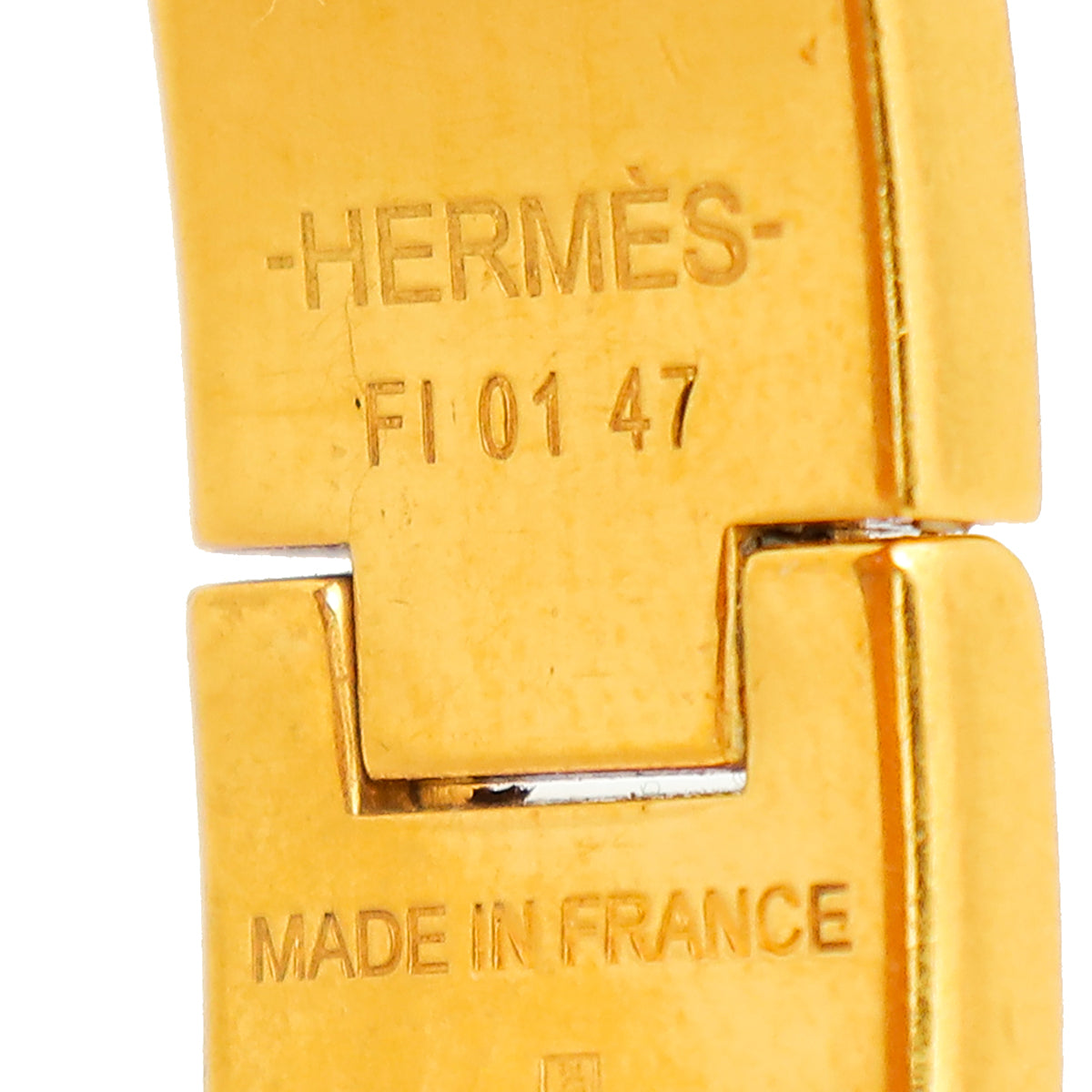 Hermes White Clic H Bracelet