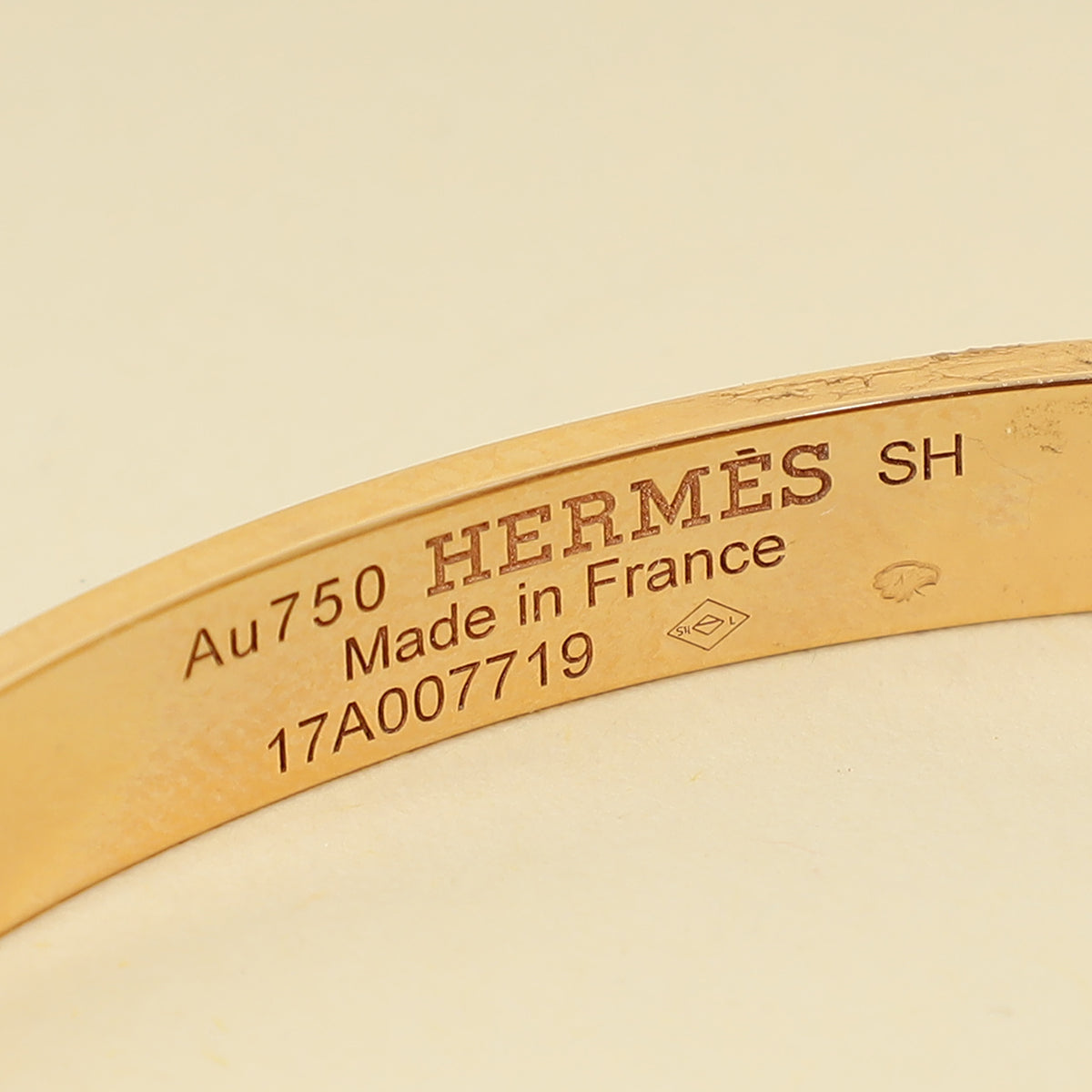 Hermes 18K Yellow Gold H d'Ancre Diamonds Small Model Bracelet-Hermes-THE CLOSET