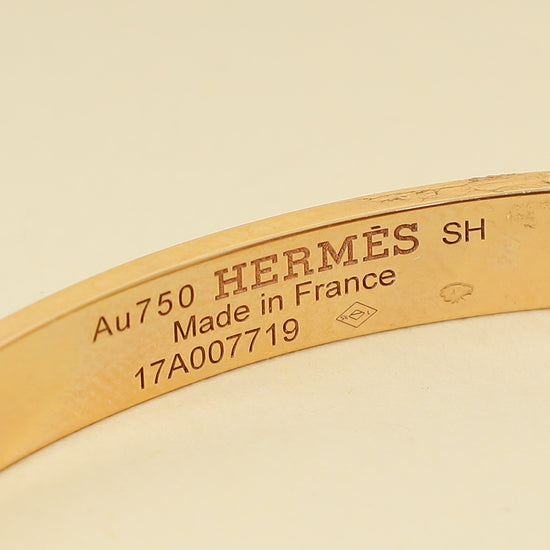 Hermes 18K Yellow Gold H d'Ancre Diamonds Small Model Bracelet-Hermes-THE CLOSET
