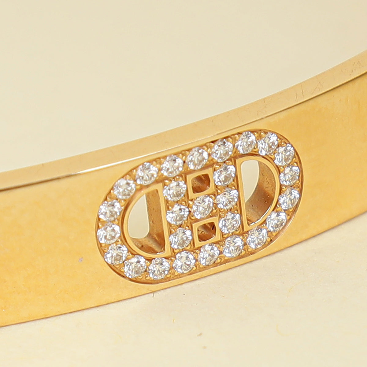 Hermes 18K Yellow Gold H d'Ancre Diamonds Small Model Bracelet-Hermes-THE CLOSET