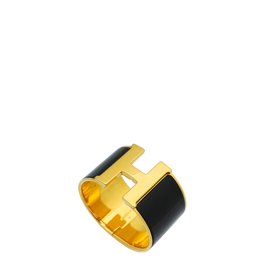 Hermes Noir Clic H XL Wide PM Bracelet