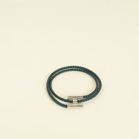 Hermes Vert Tournis Tresse Bracelet