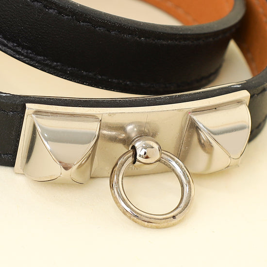Hermes Noir Rivale Double Tour Bracelet-Hermes-THE CLOSET