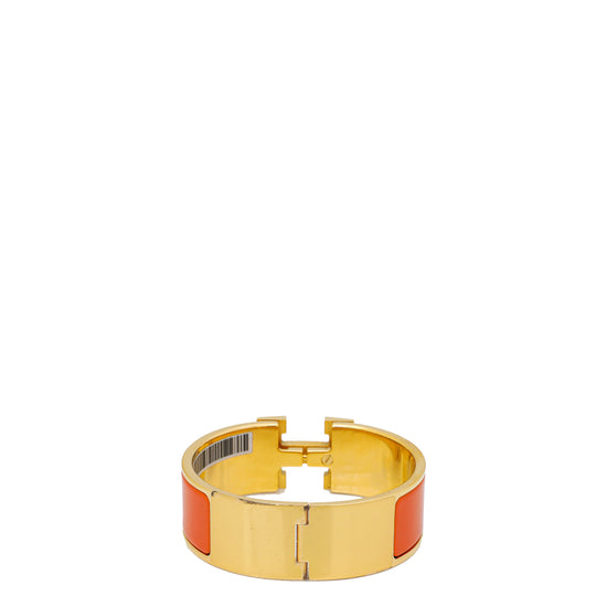 Hermes Orange Clic Clac Bracelet
