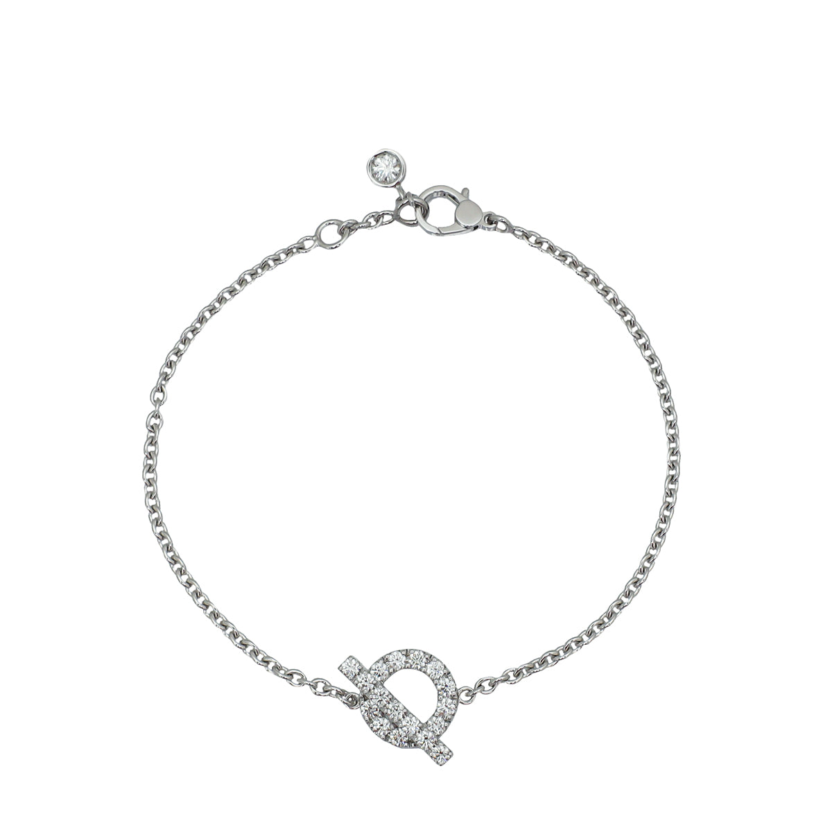 Hermes 18K White Gold Diamond Finesse Bracelet-Hermes-THE CLOSET