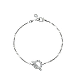 Hermes 18K White Gold Diamond Finesse Bracelet
