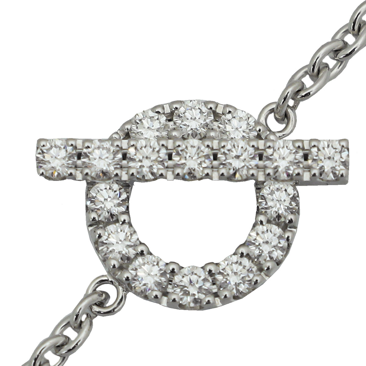 Hermes 18K White Gold Diamond Finesse Bracelet