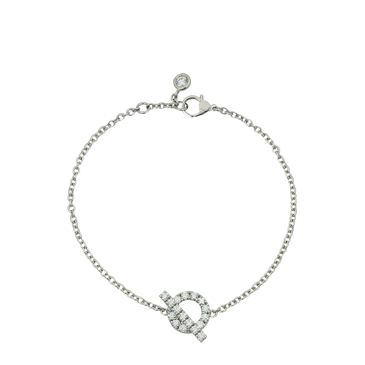 Hermes 18K White Gold Diamond Finesse Bracelet-Hermes-THE CLOSET