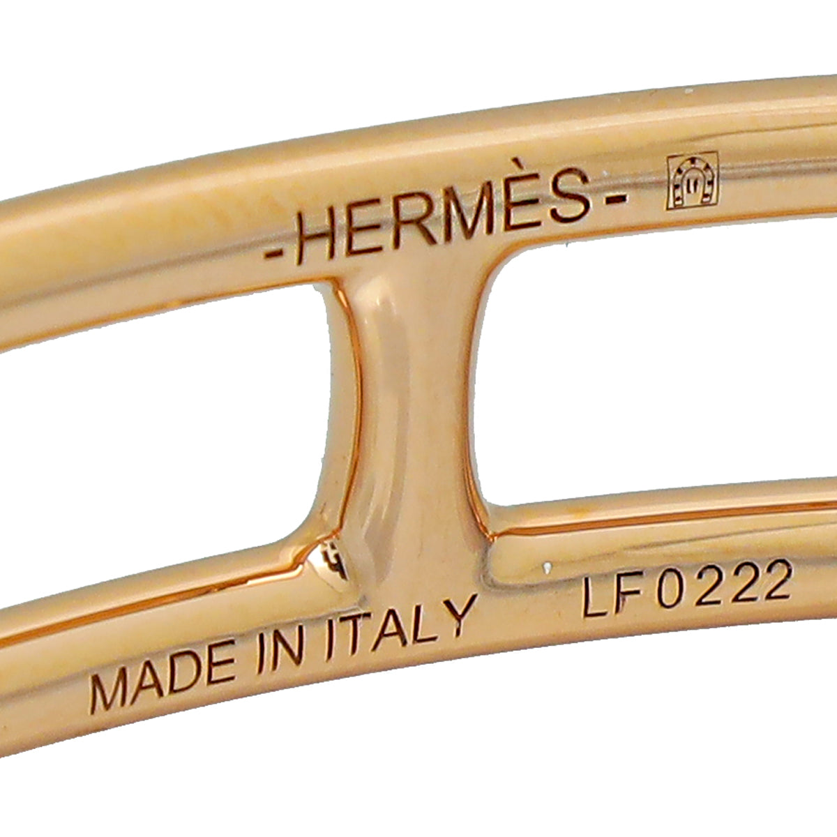 Hermes 18K Rose Gold Roulis Double Tour Swift Bracelet