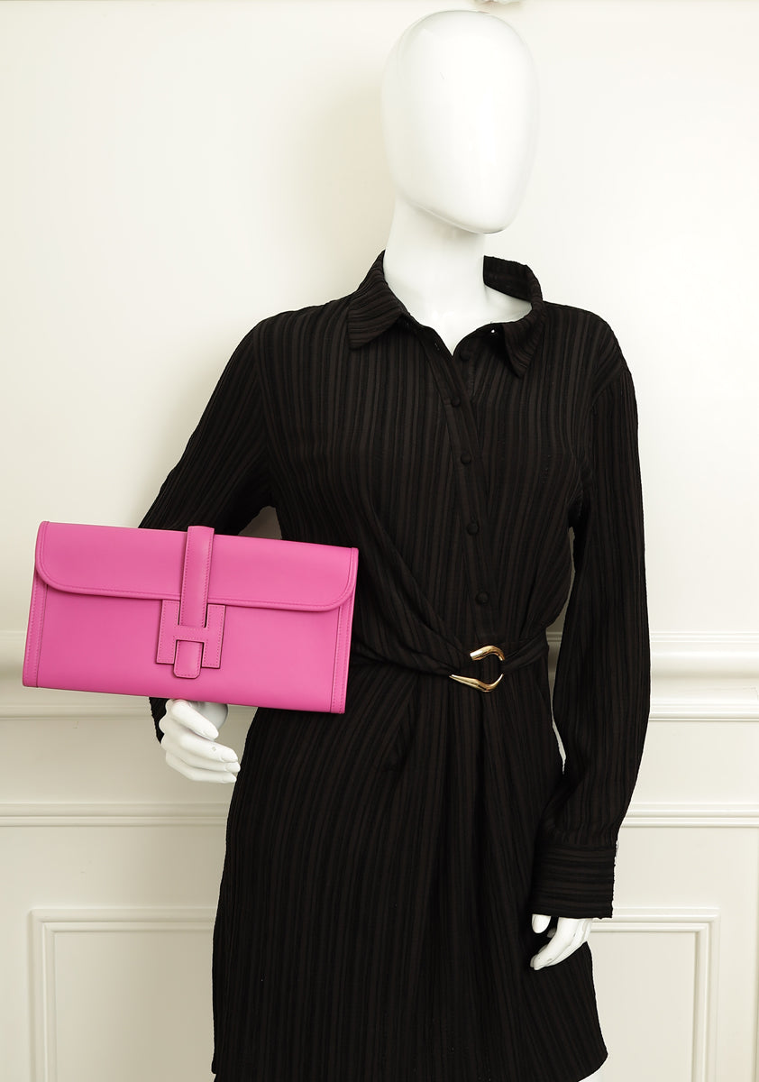 Hermes Magnolia Jige Elan 29 Swift Clutch-Hermes-THE CLOSET