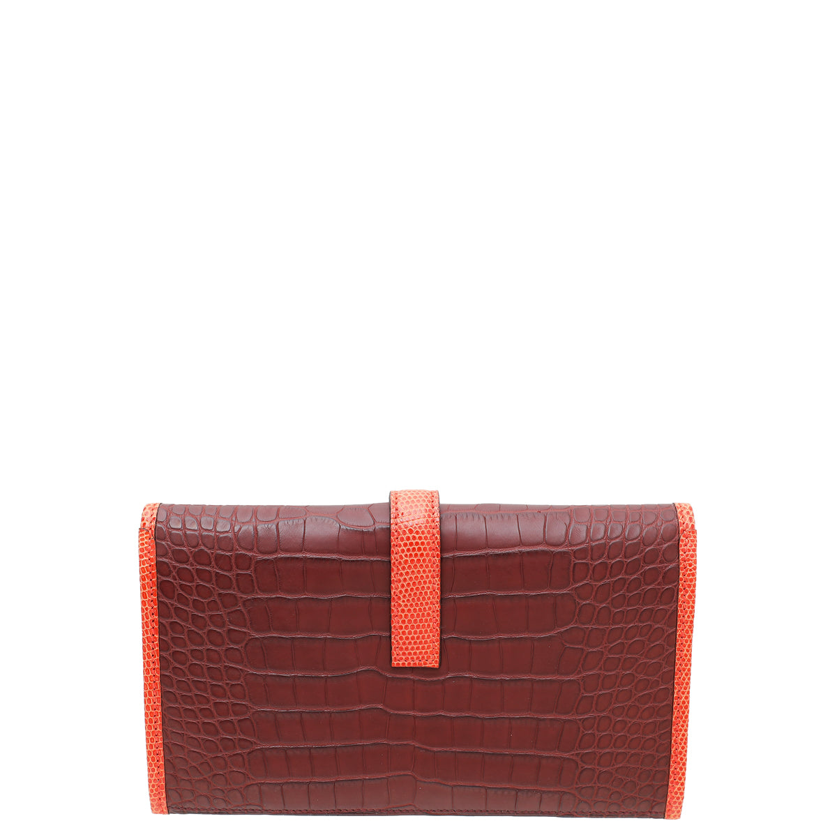 Hermes Bicolor Matte Alligator Lizard Jige Duo Clutch-Hermes-THE CLOSET