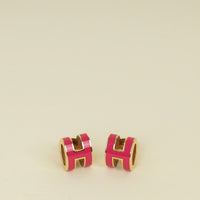 Hermes Fuchsia Mini Pop H Earrings