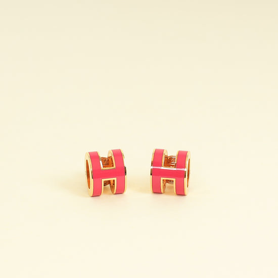 Hermes Fuchsia Mini Pop H Earrings