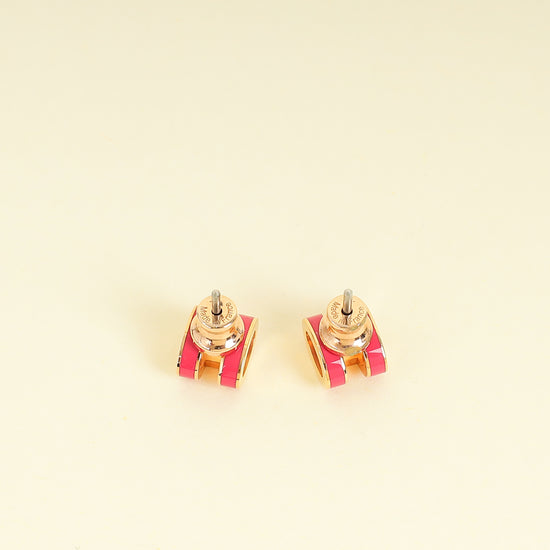 Hermes Fuchsia Mini Pop H Earrings