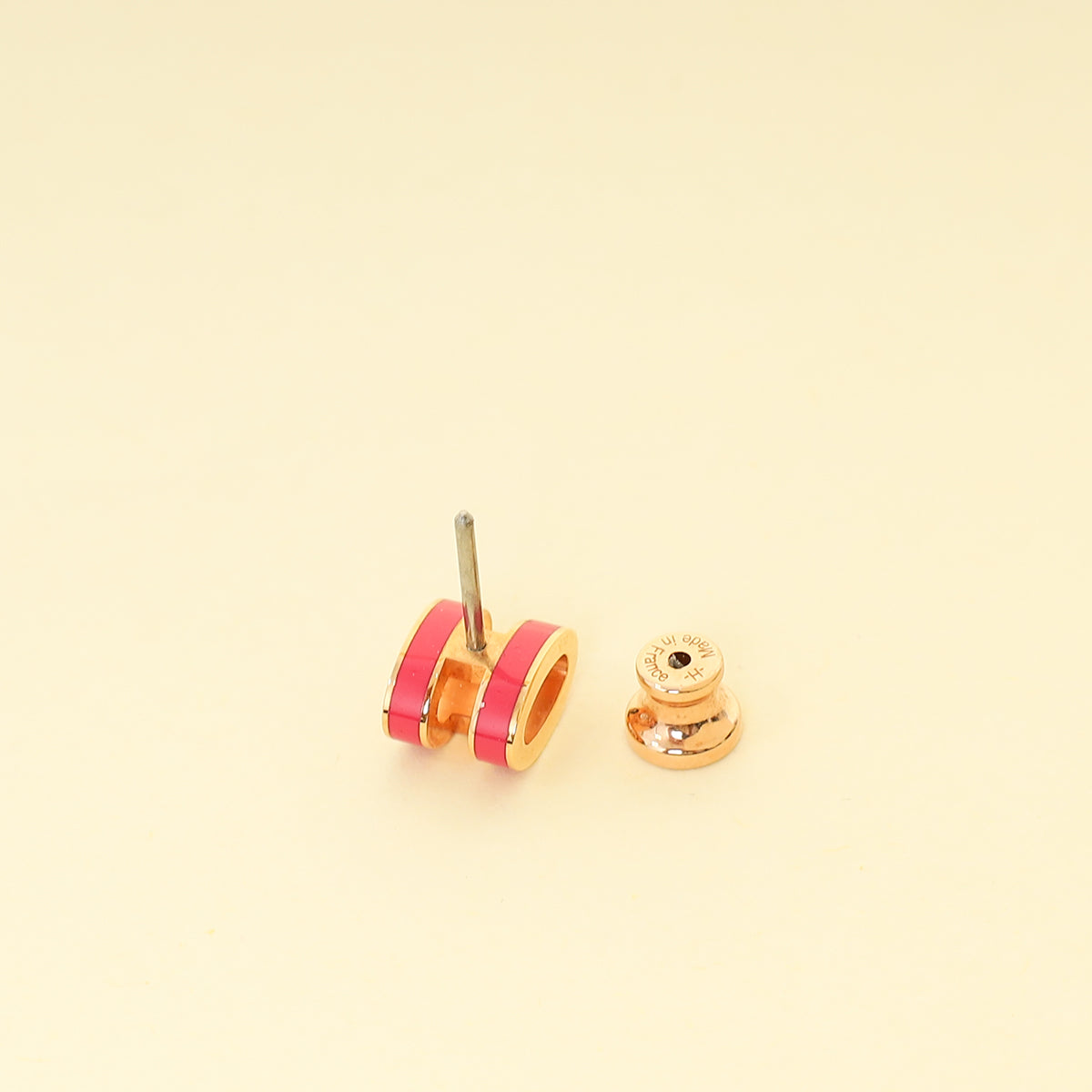 Hermes Fuchsia Mini Pop H Earrings