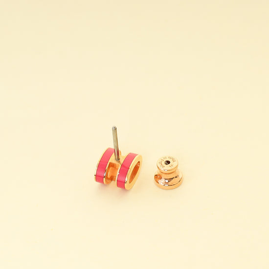Hermes Fuchsia Mini Pop H Earrings