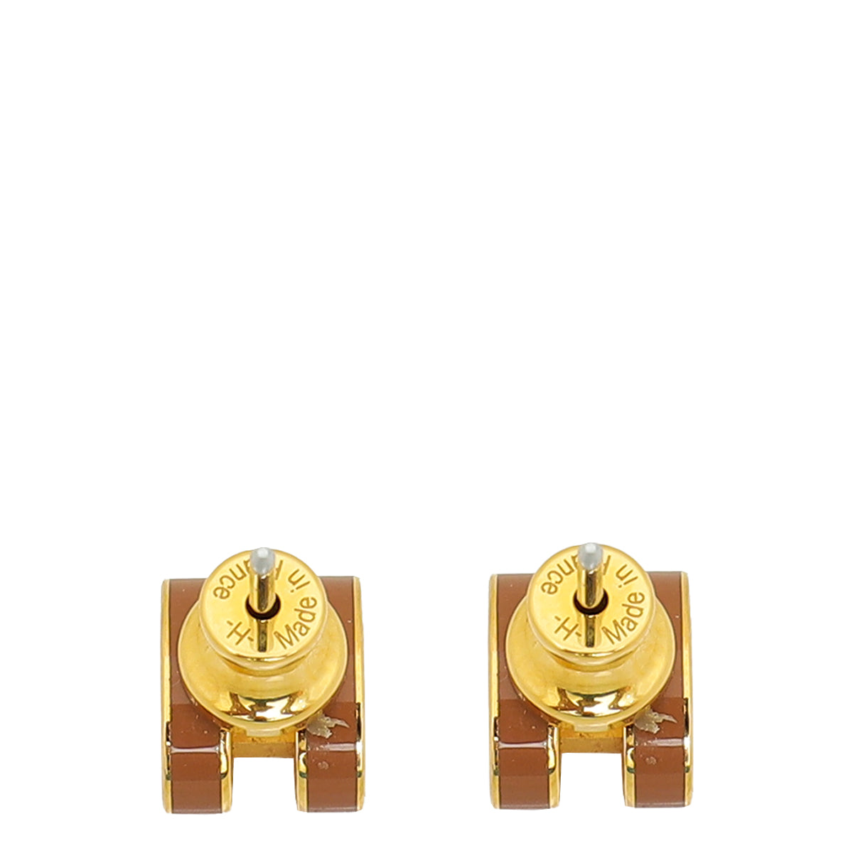 Hermes New Gold Mini Pop H Earrings