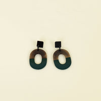 Hermes Wood Isthme Pop Earrings