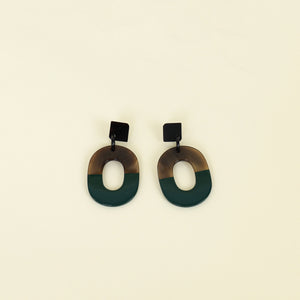 Hermes Wood Isthme Pop Earrings