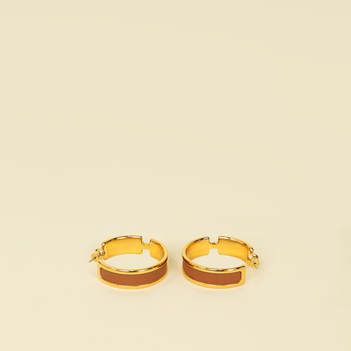 Hermes Gold Olympe Earrings-Hermes-THE CLOSET