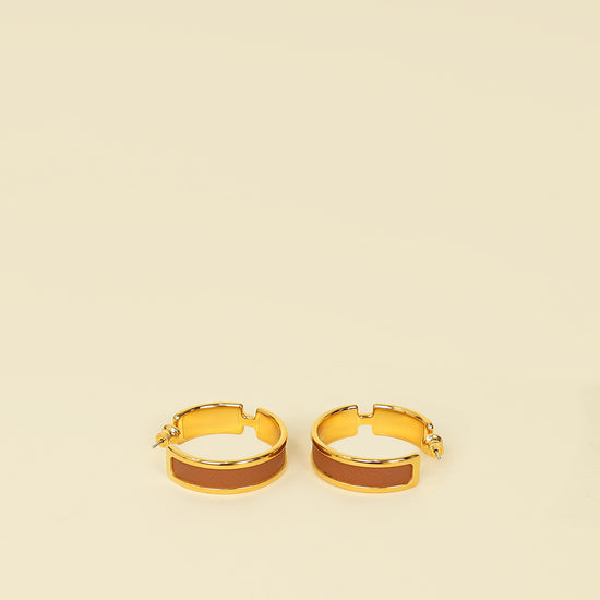 Hermes Gold Olympe Earrings-Hermes-THE CLOSET