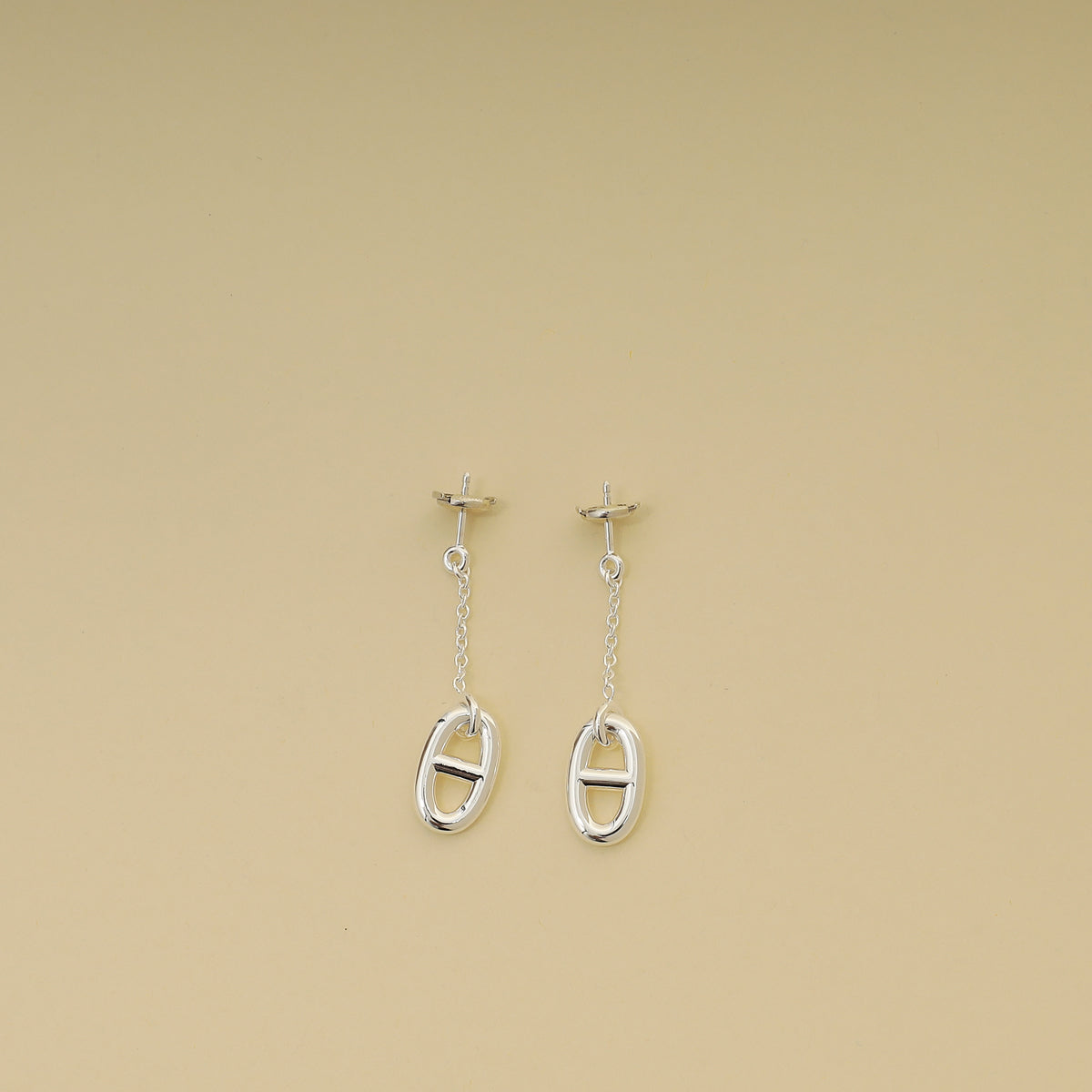 Hermes Sterling Silver Medium Model Farandole Earrings-Hermes-THE CLOSET