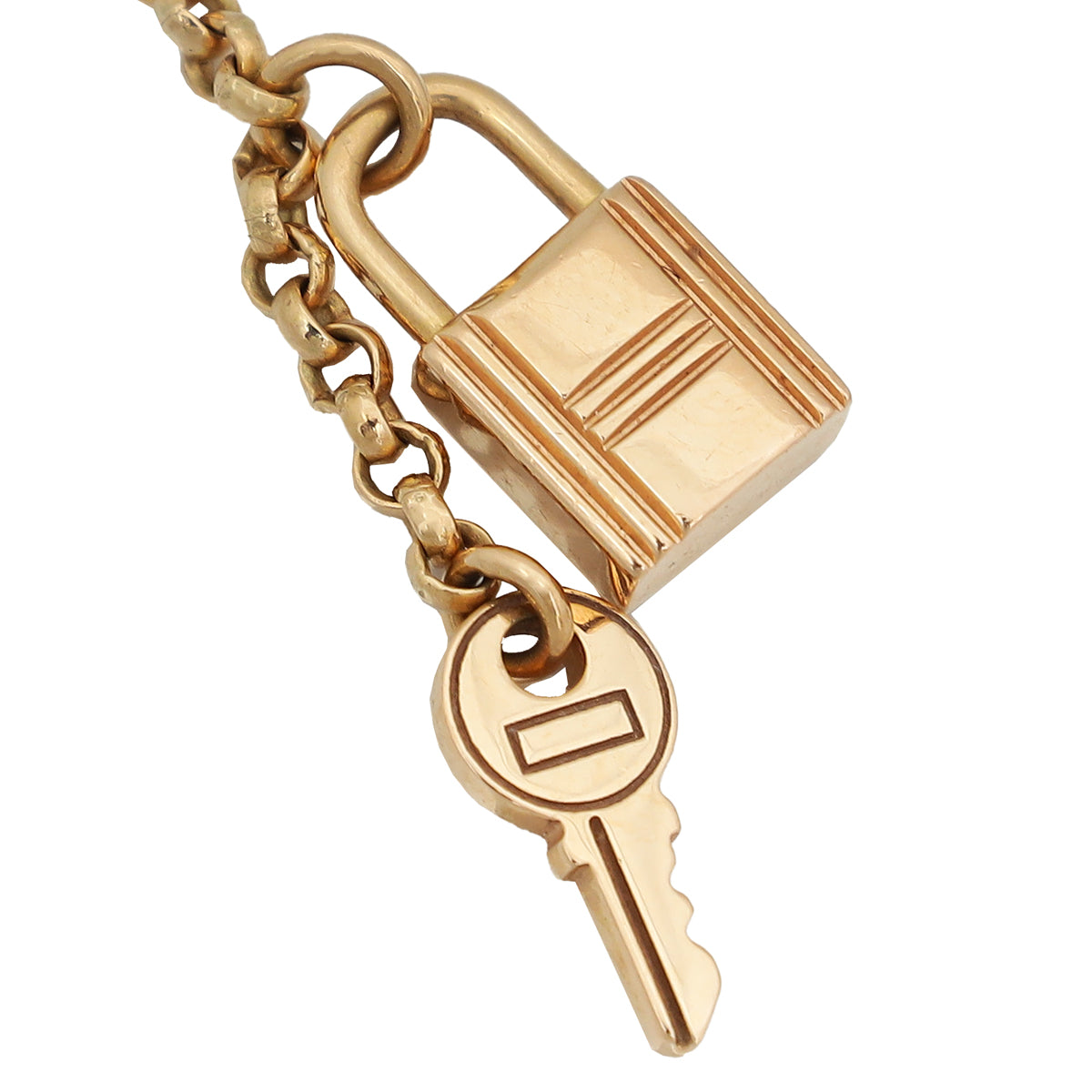 Hermes 18K Rose Gold Kelly Clochette Earrings-Hermes-THE CLOSET