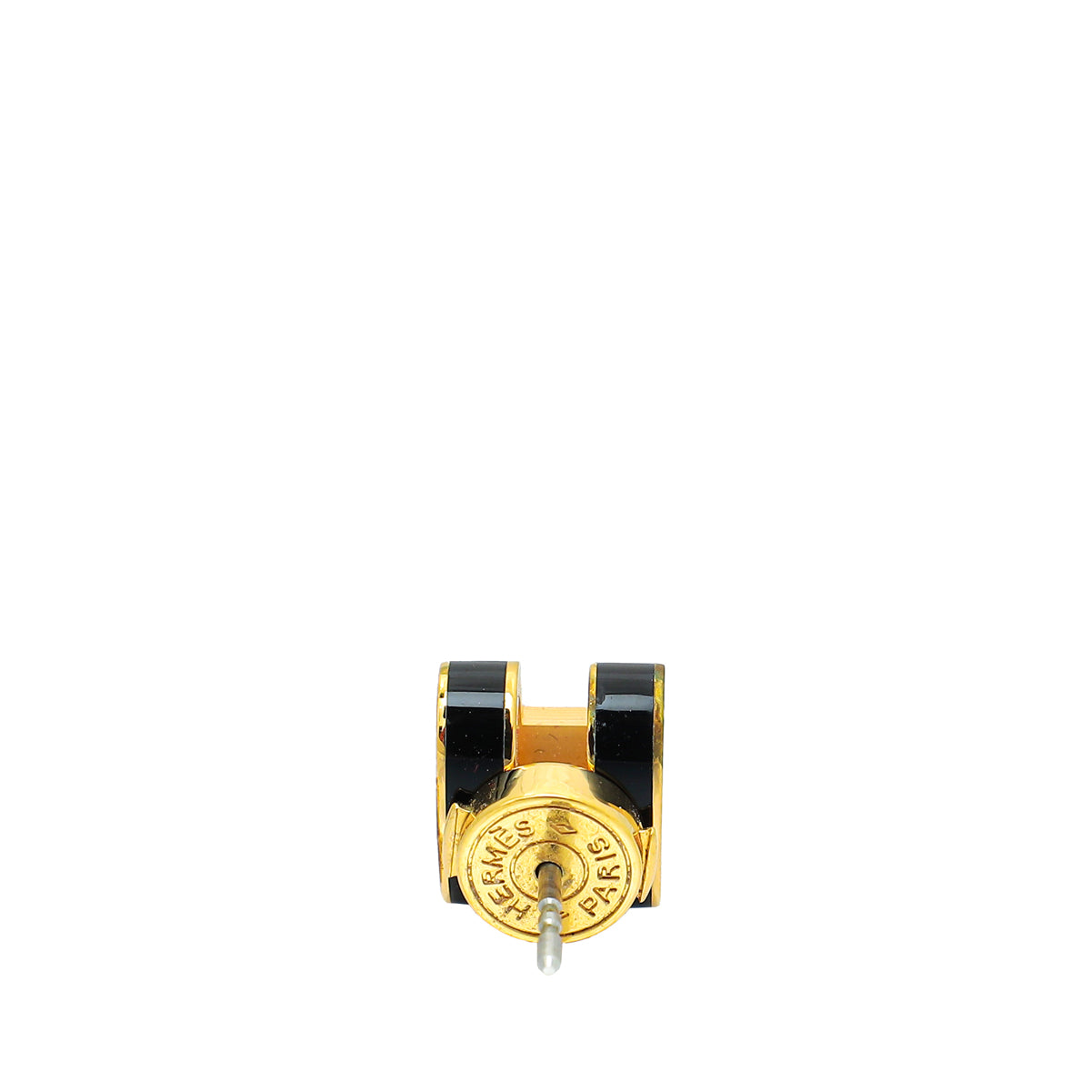 Hermes Noir Pop H Mini Earring-Hermes-THE CLOSET