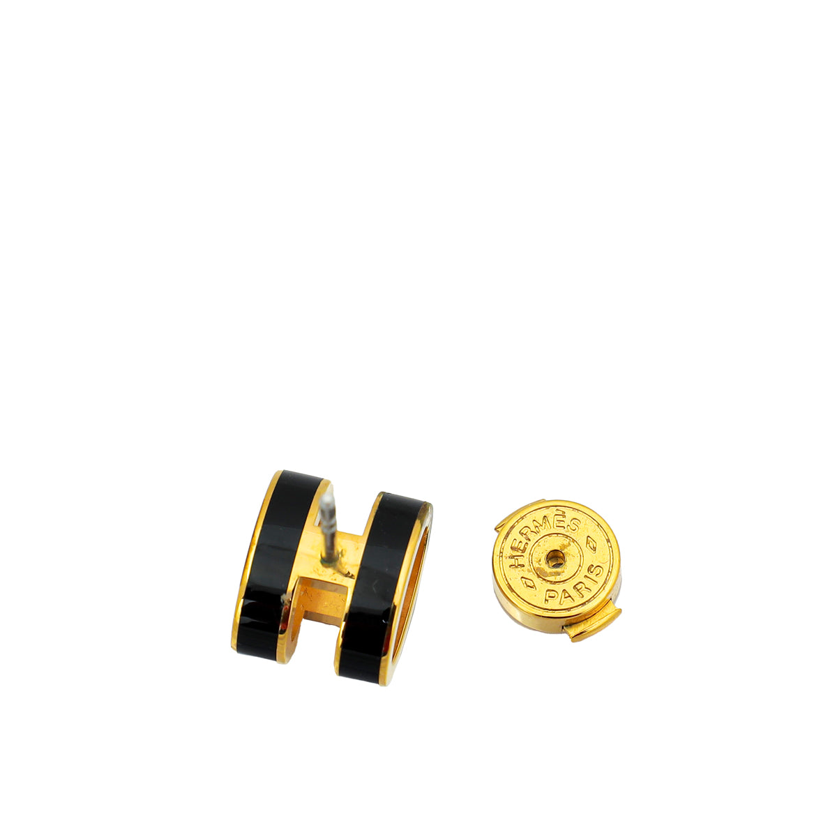 Hermes Noir Pop H Mini Earring