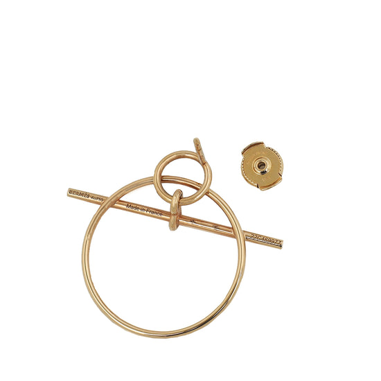 Hermes 18K Rose Gold Loop Small Model Earrings