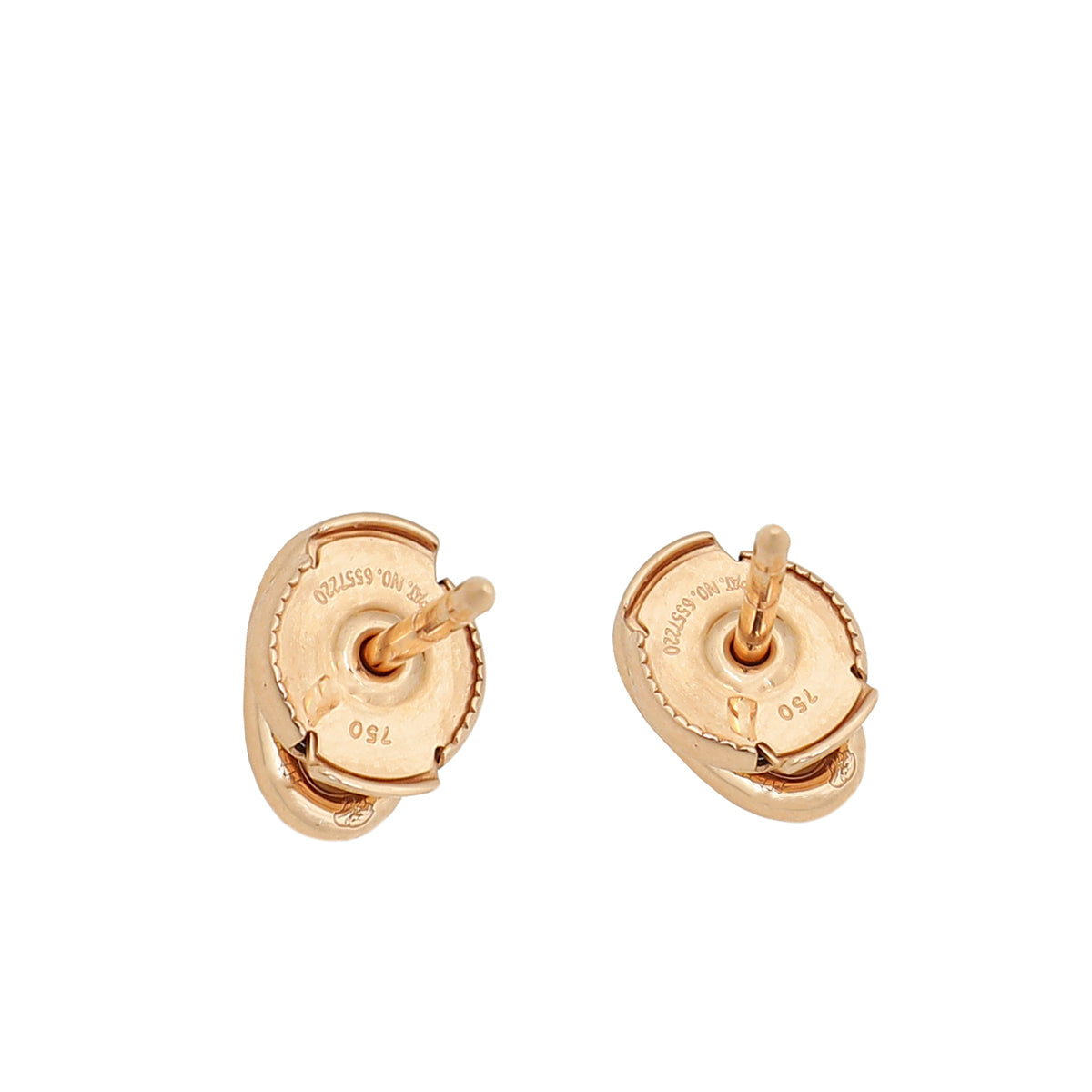 Hermes 18K Rose Gold Farandole Very Small Model Earrings-Hermes-THE CLOSET