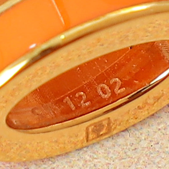 Hermes Orange Mini Pop H Earrings-Hermes-THE CLOSET