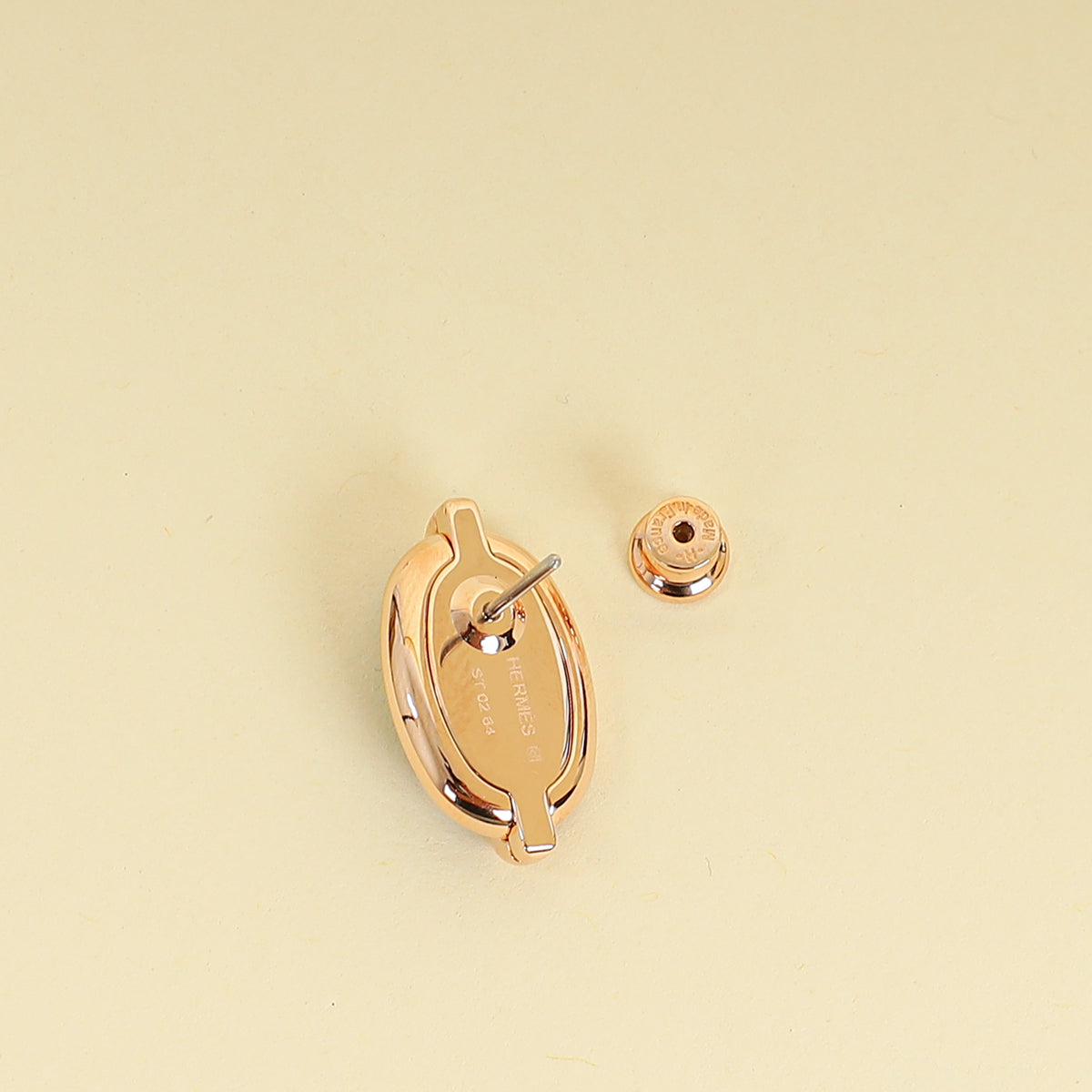 Hermes Noir Mini Maillon Earrings