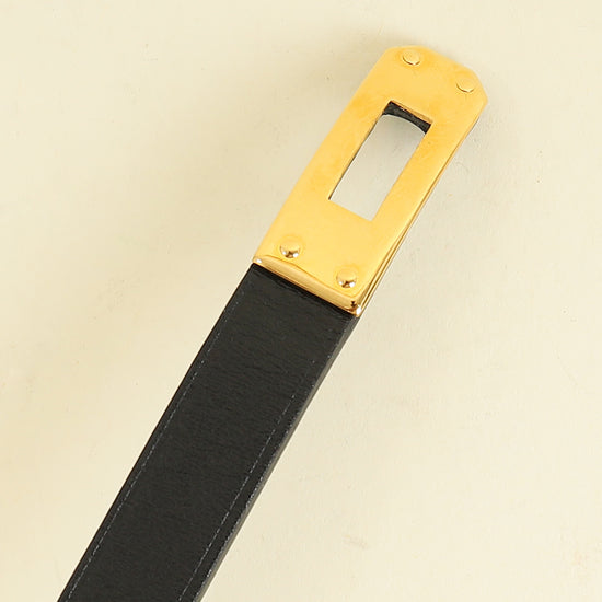 Hermes Noir Soya Gloves WITH Kelly Glove Clip