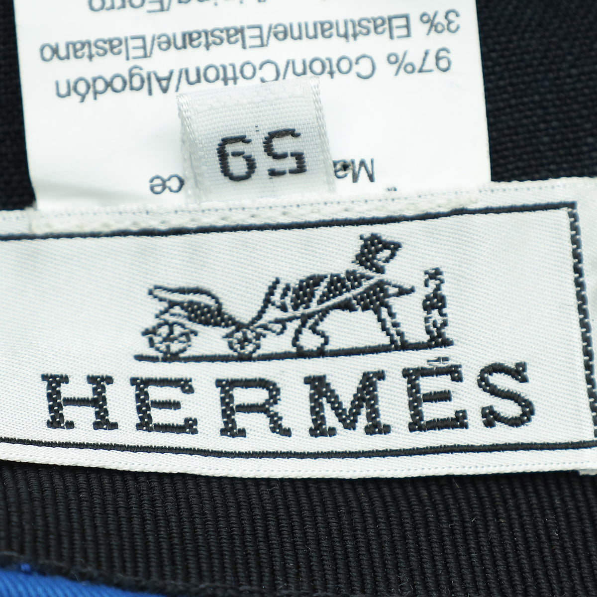Hermes Navy Blue Riley Cap