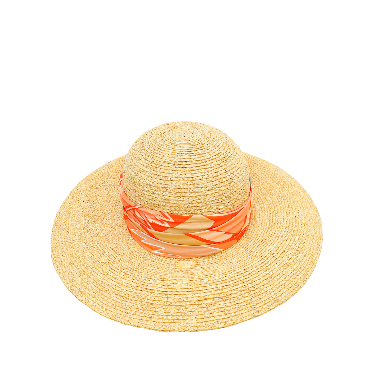 Hermes Natural Raffia w/Silk Sun Hat